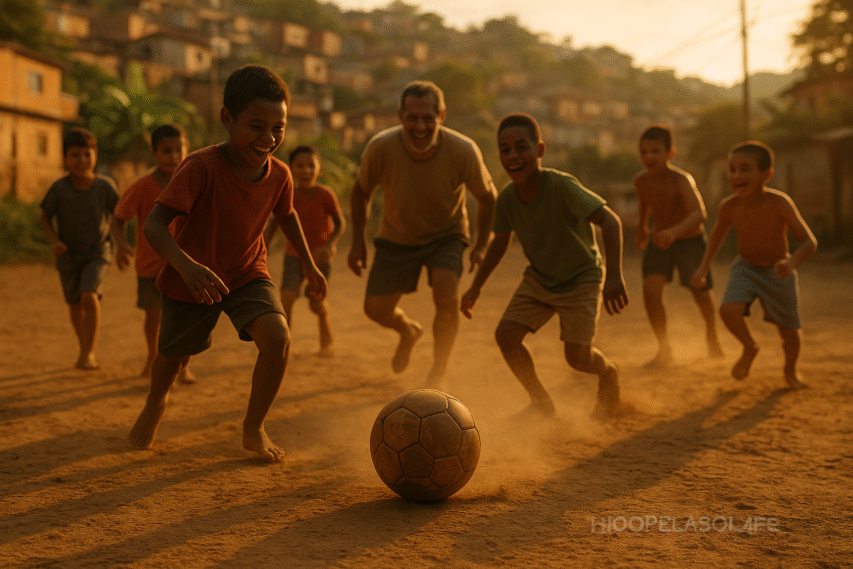 No campo de terra, entre poeira e sorrisos, nasce a verdadeira alma do futebol.