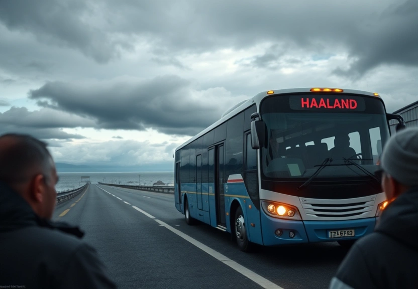 Representação visual de Haaland enfrenta acidente surpreendente ao desembarcar de ônibus; detalhes e recuperação aqui