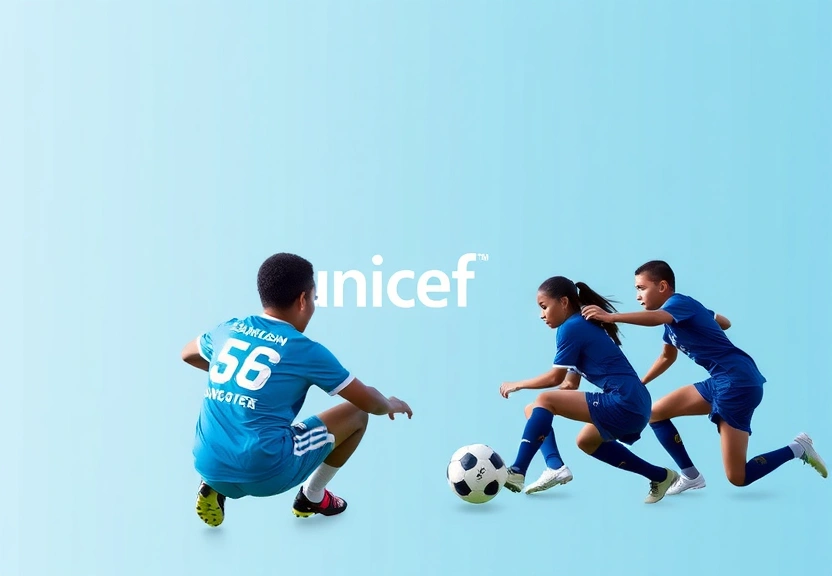 Representação visual de Federação Paulista de Futebol e Unicef firmam parceria inovadora até 2028 para promover equidade e educação de qualidade