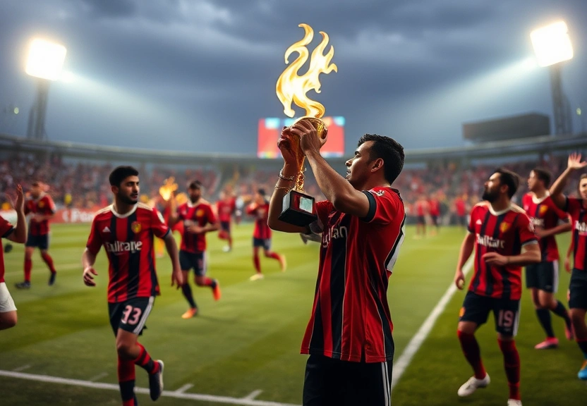 Representação visual de Festa do Flamengo no Rio tem ex-Palmeiras puxando provocação, troféu da Libertadores remendado e até recado ao PSG